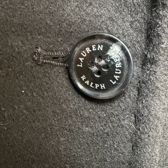 Black Wool Blend Reefer Coat Size 10 – Longline Notched Lapel Peacoat NWOT - Picture 10 of 17